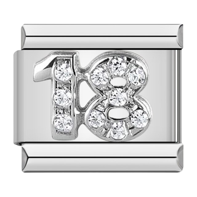 Number (18, Silver)